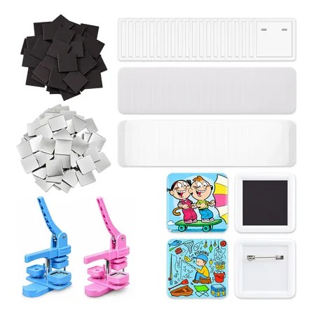 Pins E Botões Kit Com 100 Ímãs De Geladeira Quadrado 5x5cm Branco Ímãs Publicitários