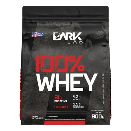 Whey Protein Concentrado 100% 900g Refil Dark Lab Sabor Baunilha