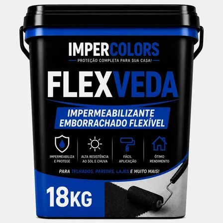 Tinta Emborrachada 18kg Anti Infiltração Protege 100%