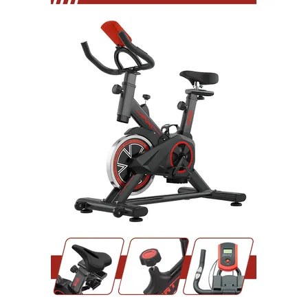 Bicicleta Ergométrica Bike Spinning 6kg Sensação Inércia Fitness Redfin Preto E Vermelho Para Cardio Exercicio em Casa Display LCD X11-RDF-AL