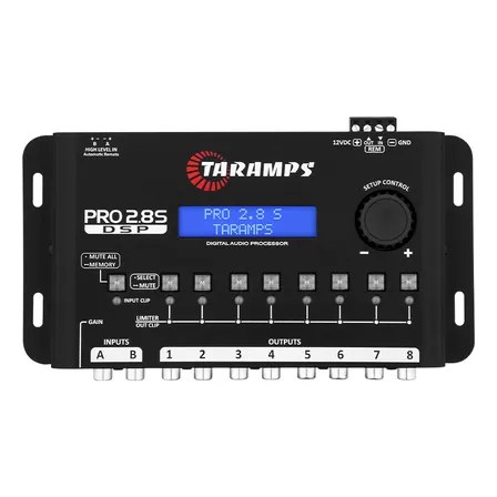 Processador de Áudio Taramps Pro 2.8S para Som Automotivo