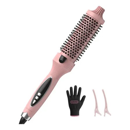 Escova modeladora/cacheadora Gokoco GD037 rosa