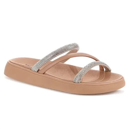 Papete Moleca Feminina Confortável Brilho Flatform Eva Rose-prata 36 Br