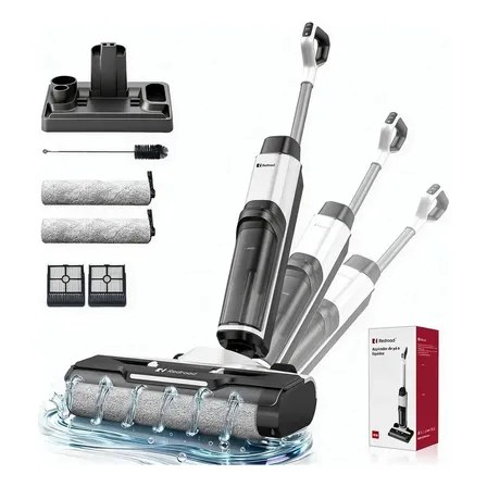 Aspirador De Pó Vertical e Sem Fio Redroad W15 Seco Úmido Aspirador Vertical Passapano 200W 910ml Branco