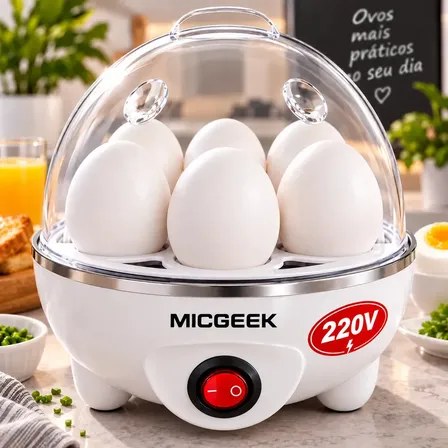 Cozedor De Ovos Automático Panela A Vapor Elétrica Legumes Elétrica Portátil Prático Rápido 7 Ovos Em 5min Micgeek