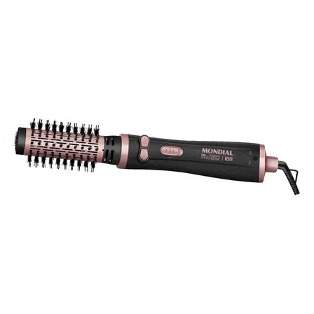 Escova Rotativa Mondial Ceramica Tourmaline Ion 3x1 Erb-01 Rosa 127/220v