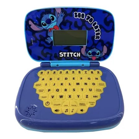 Laptop Infantil Educativo Candide Disney Stitch Bilíngue