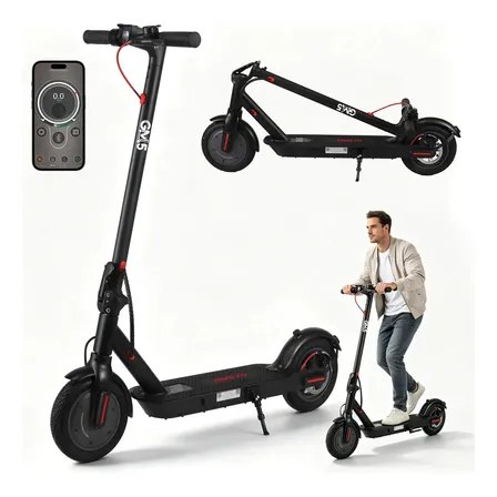 Patinete Elétrico GM5 P1 Preto Dobrável com Bluetooth, 25 Km/h e Autonomia de 22 Km