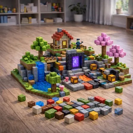 Kit 100 Blocos Magnéticos De Montar Construção Brinquedo 100