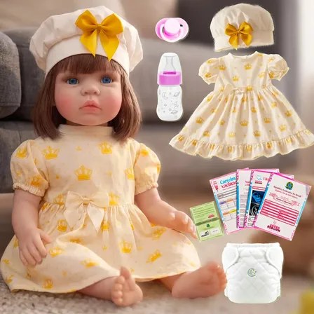Boneca Bebê Reborn Silicone Realista Pode Dar Banho