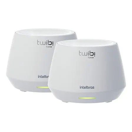Conjunto Roteador Mesh Wifi 6 Intelbras Twibi Force Ax 2 Uni Branco