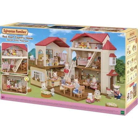Sylvanian Families - Casa Telhado Vermelho com Luzes e Sótão Secreto - Epoch