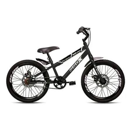 Bicicleta Infantil Mtb Aro 20 Pro-x Rd-20 Freio A Disco Mecânico Aro Aero Paralamas - Preto