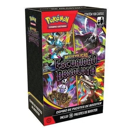 Cartas Pokémon TCG Booster Coleção Escuridão Absoluta 108 Cards Copag