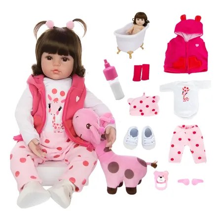 Boneca Bebê Reborn Girafinha Original Silicone Realista