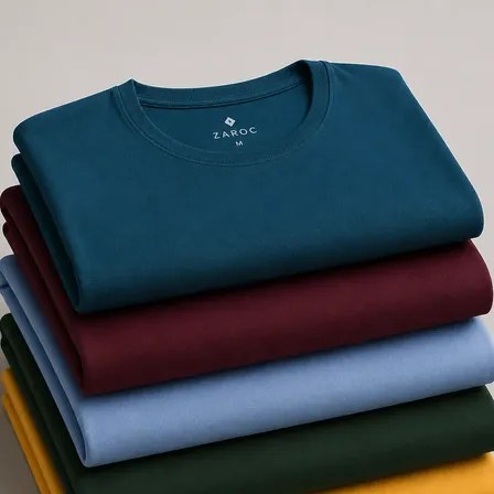 Kit 5 Camisetas Masculinas Slim Básicas Coloridas Premium