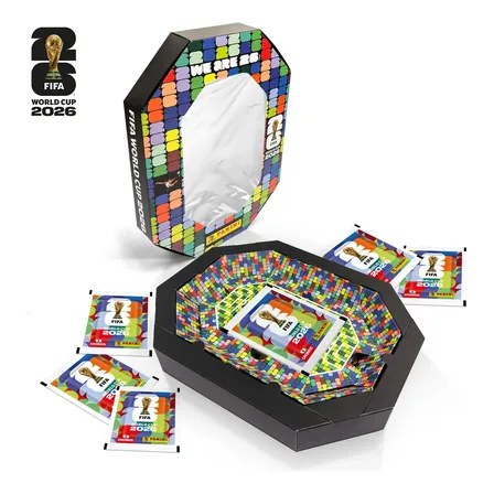 Copa Do Mundo 2026 Box Mini Estádio C/ 30 Envelopes De Figurinhas Fifa World Cup 2026
