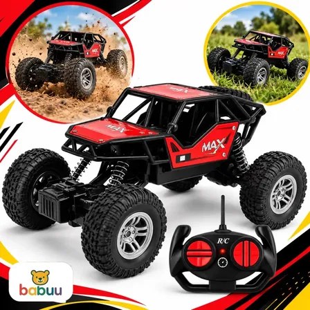 Carrinho Controle Remoto Recarregavel 4x4 Rally Jipe Off Road Com Amortecedores Babuu Brinquedos Educativos