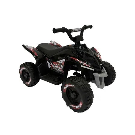 Mini Quadriciclo Elétrico Infantil Bateria 6v Marcha Frente Ré Som e Led Adventure Maxi Toys - Preto