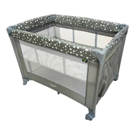 Berço Portátil Infantil Cercado Desmontável Lune Maxi Baby - CINZA